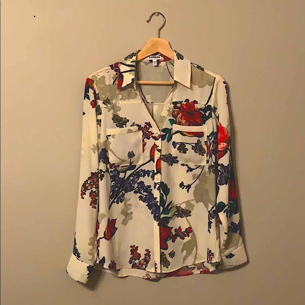 Floral collared blouse